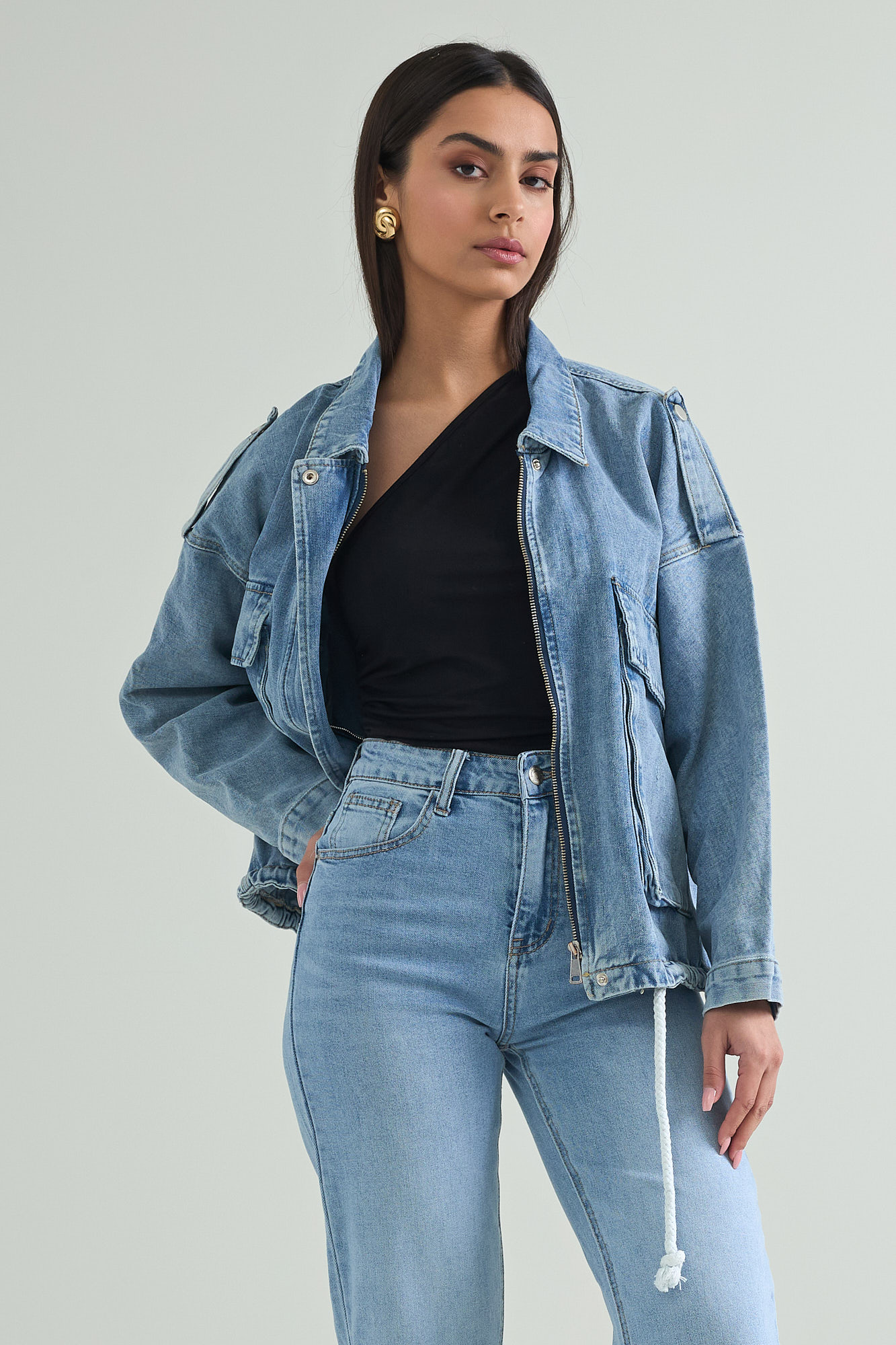 Picture of Denim jacket with waistband