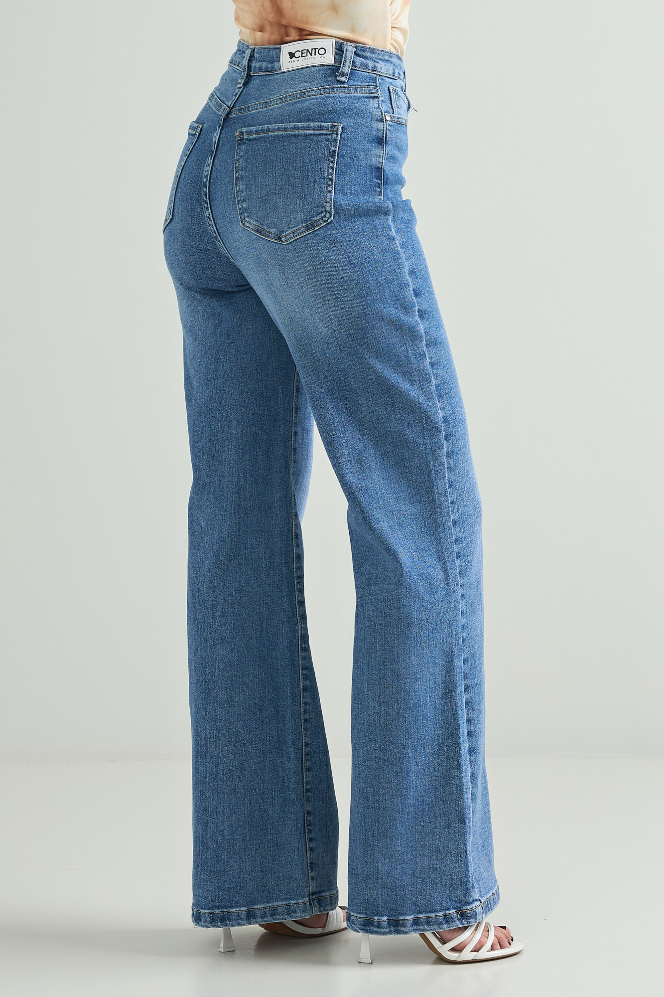 Picture of Denim wide leg jeans