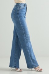 Εικόνα της Denim ψηλόμεσο wide leg