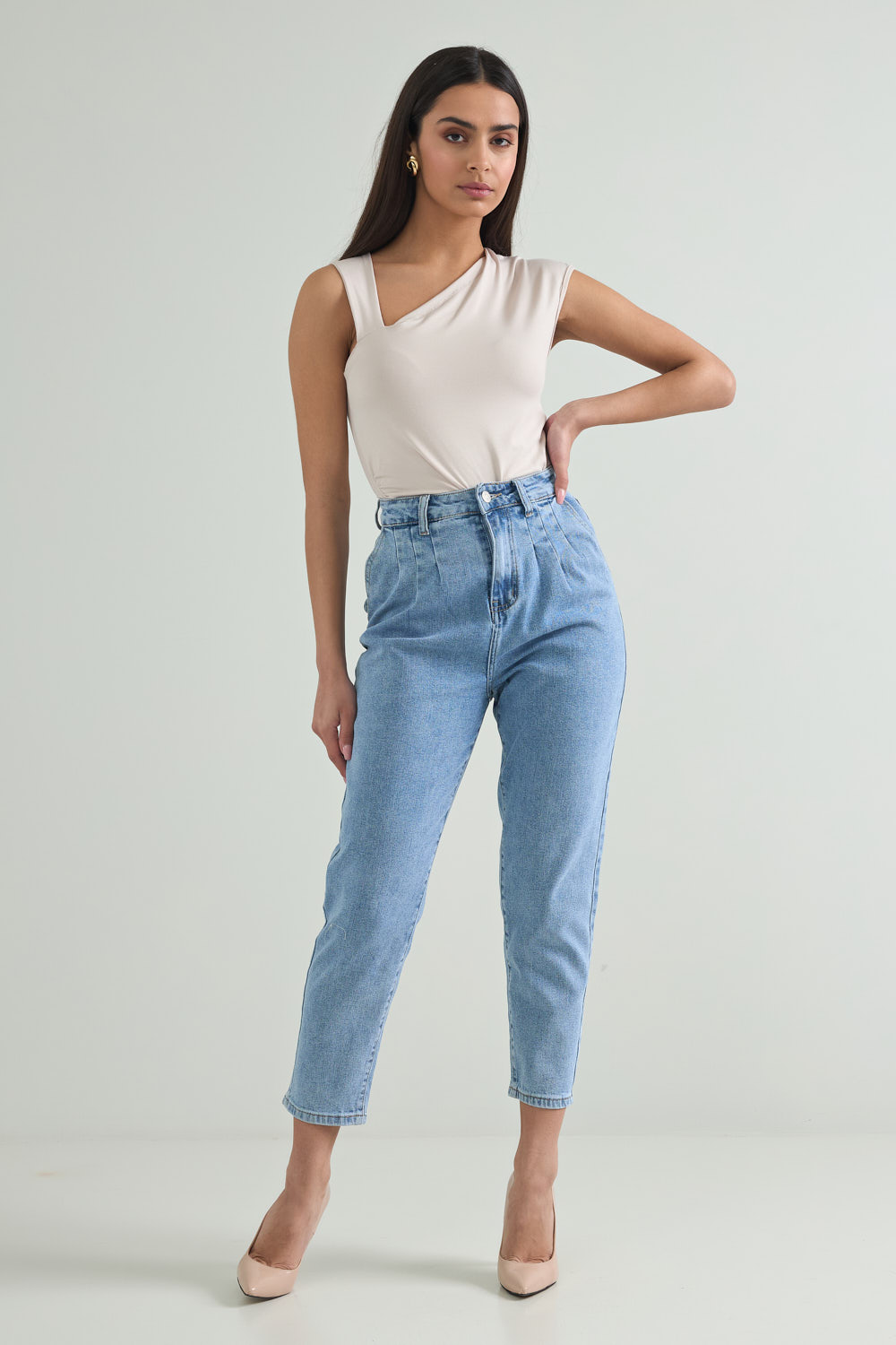 Picture of Pleated highwaisted jeans