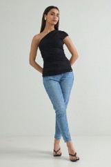 Picture of One shoulder bamboo blouse