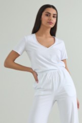 Picture of Cotton blouse with V neckline