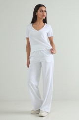 Picture of Cotton blouse with V neckline