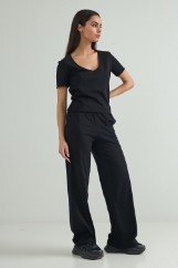 Picture of Cotton blouse with V neckline