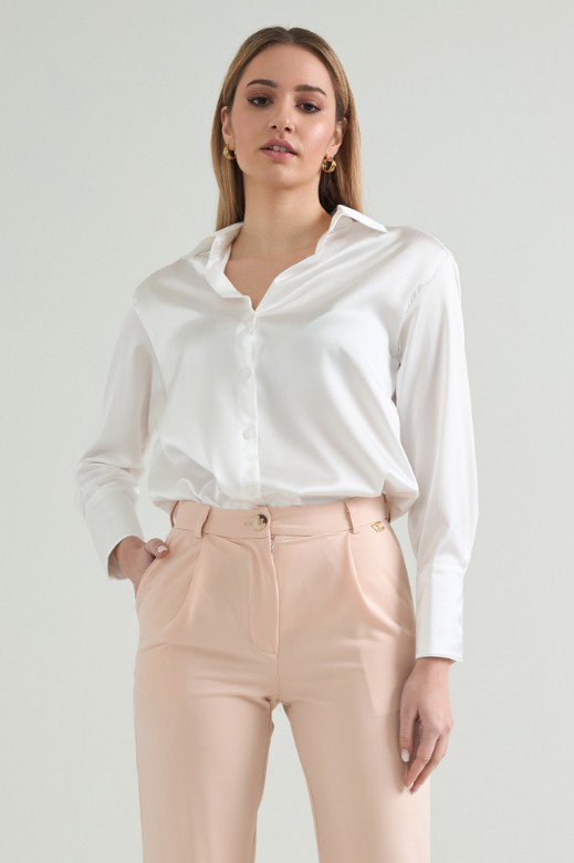 Picture of Loose basic satin shirt