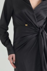 Εικόνα της Μάξι σατέν φόρεμα δετό