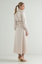 Picture of Maxi satin shirt dress