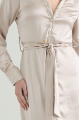 Picture of Maxi satin shirt dress