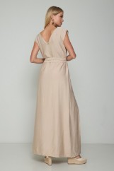 Picture of Belted maxi split dress