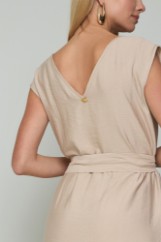 Picture of Belted maxi split dress
