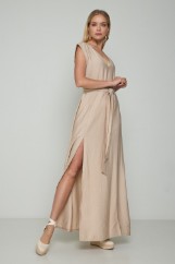 Picture of Belted maxi split dress