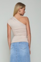 Picture of One shoulder bamboo blouse