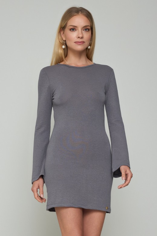 Picture of Mini backless dress with big sleeves