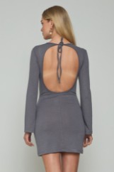 Picture of Mini backless dress with big sleeves