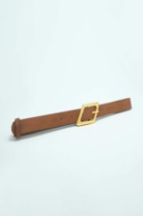 Picture of Faux leather belt with gold buckle