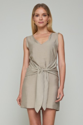 Picture of Sleeveless dress with front knot