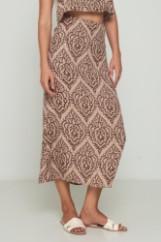 Picture of Printed linen skirt