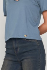 Picture of Cotton blouse with V neckline