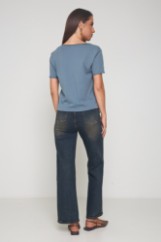 Picture of Cotton blouse with V neckline