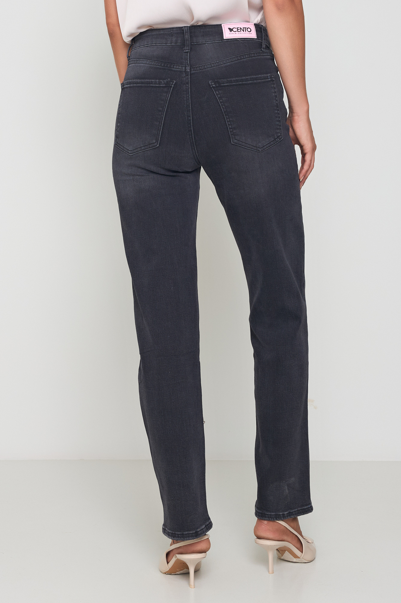 Εικόνα της Τζιν ψηλόμεσο straight fit