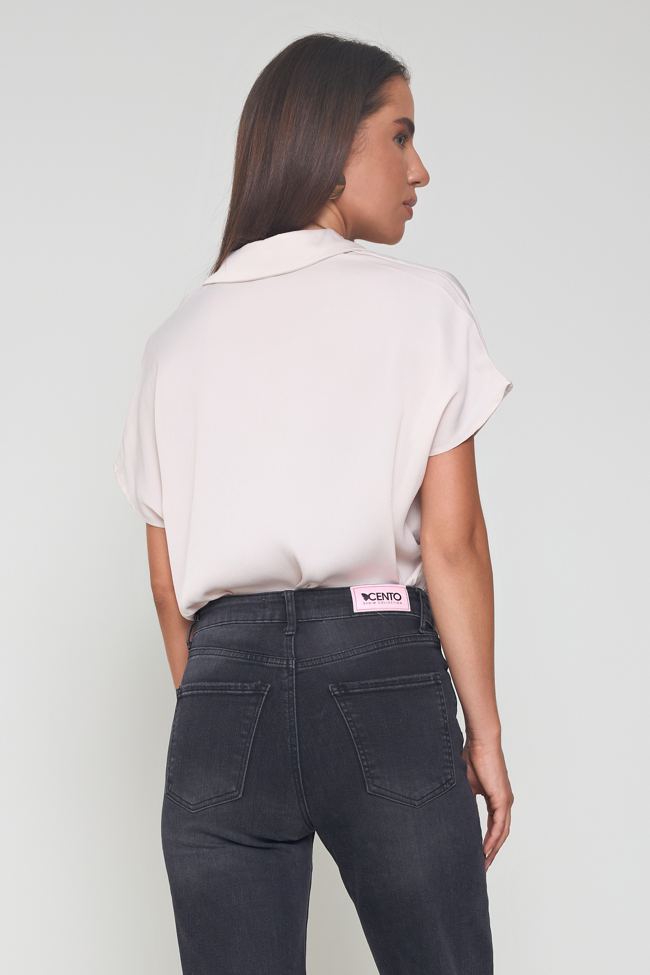 Εικόνα της Τζιν ψηλόμεσο straight fit