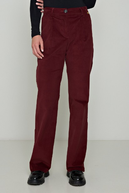 Picture of High-waist velvet pants