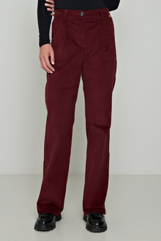 Picture of High-waist velvet pants