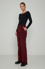 Picture of High-waist velvet pants