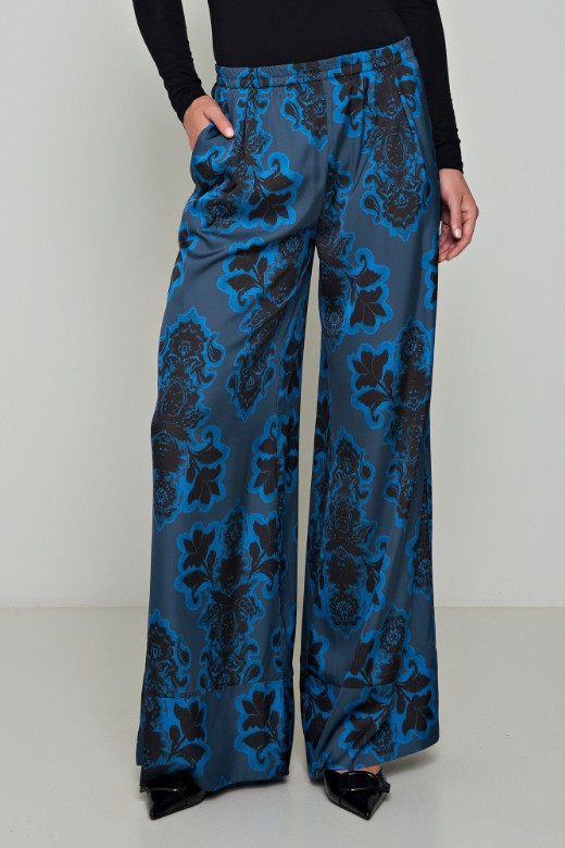 Picture of Wide leg printed trousers