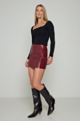 Picture of Croco leatherette mini skirt