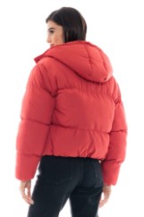 Picture of Short Quilted Puffer Jacket with High Collar and Shoulder Details