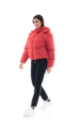Picture of Short Quilted Puffer Jacket with High Collar and Shoulder Details