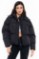 Picture of Short Quilted Puffer Jacket with High Collar and Shoulder Details