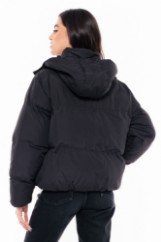 Picture of Short Quilted Puffer Jacket with High Collar and Shoulder Details