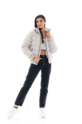 Εικόνα της s'Κοντό Καπιτονέ Μπουφάν με Κουκούλα και Φερμουάρ