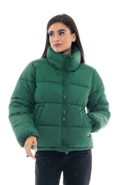 Picture of Short Quilted Puffer Jacket with High Collar