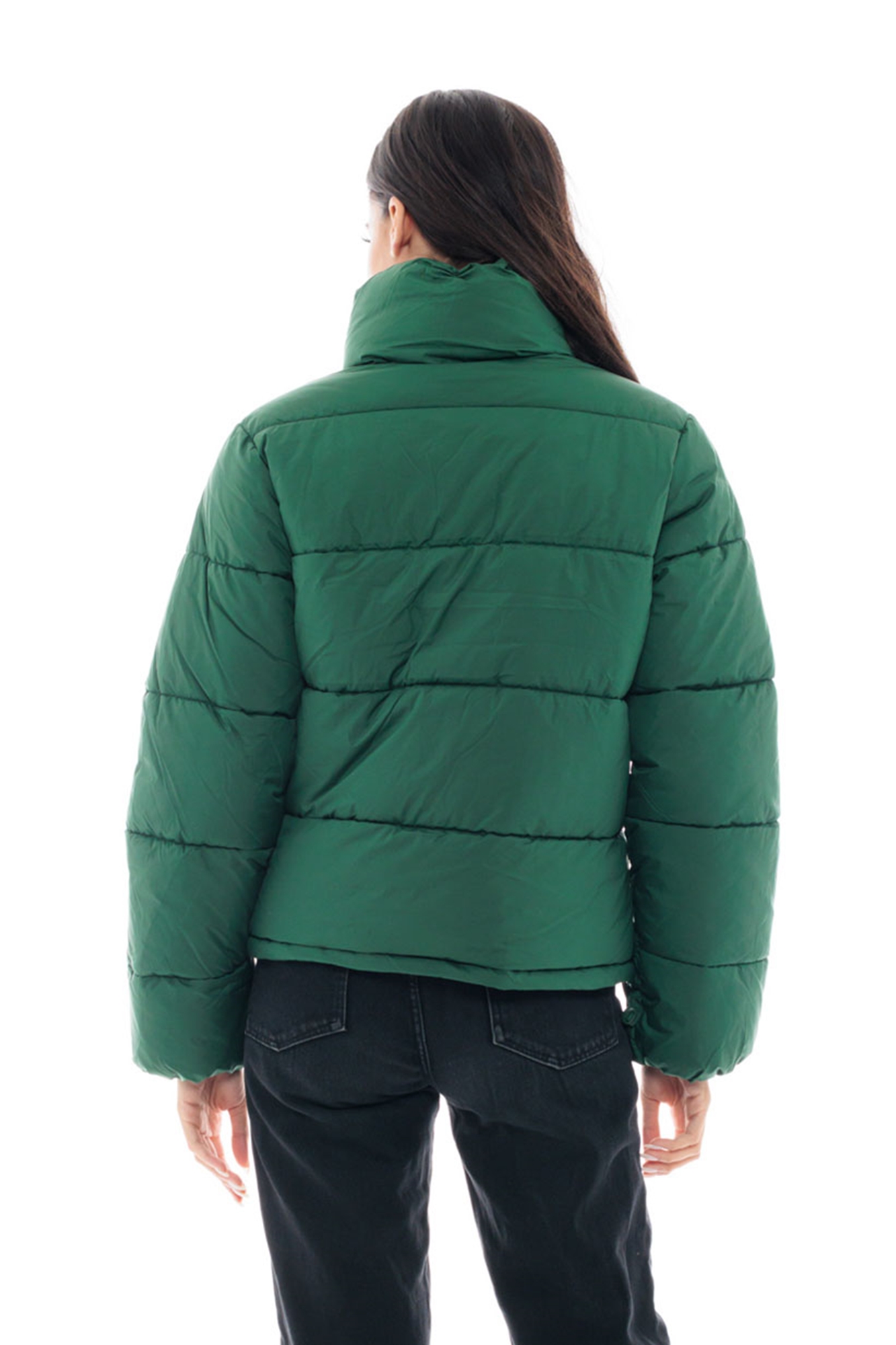 Picture of Short Quilted Puffer Jacket with High Collar