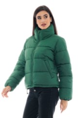 Picture of Short Quilted Puffer Jacket with High Collar