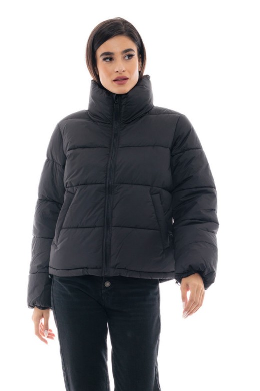Picture of Short Quilted Puffer Jacket with High Collar