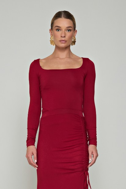 Picture of One shoulder bamboo blouse