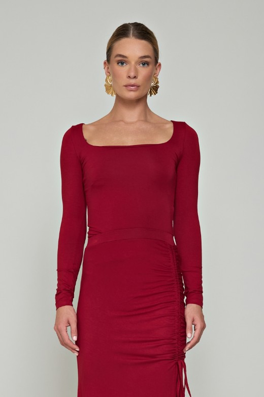 Picture of One shoulder bamboo blouse