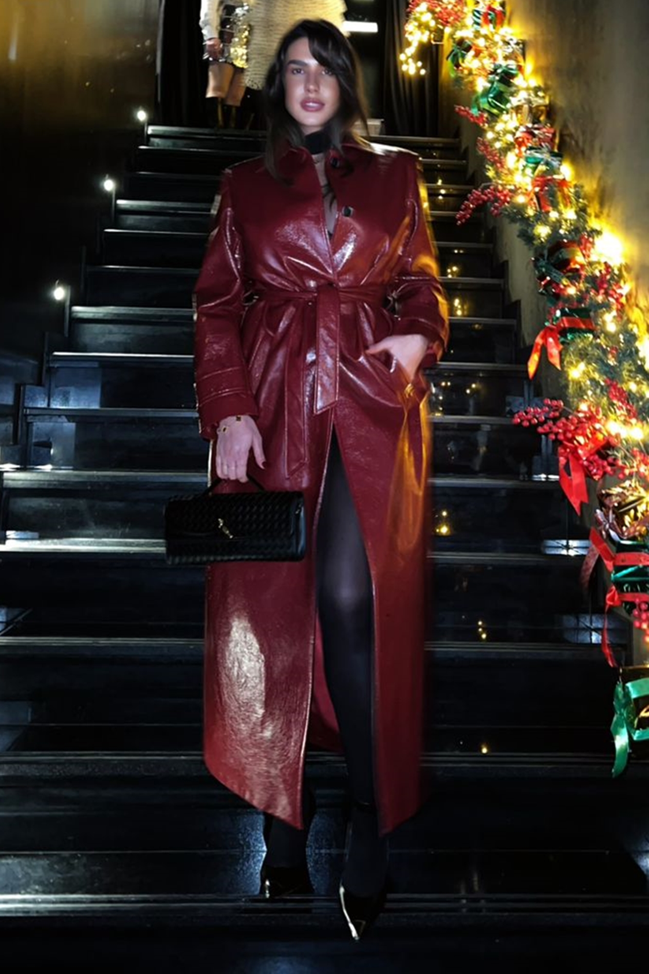 Picture of Croco trench coat with belt