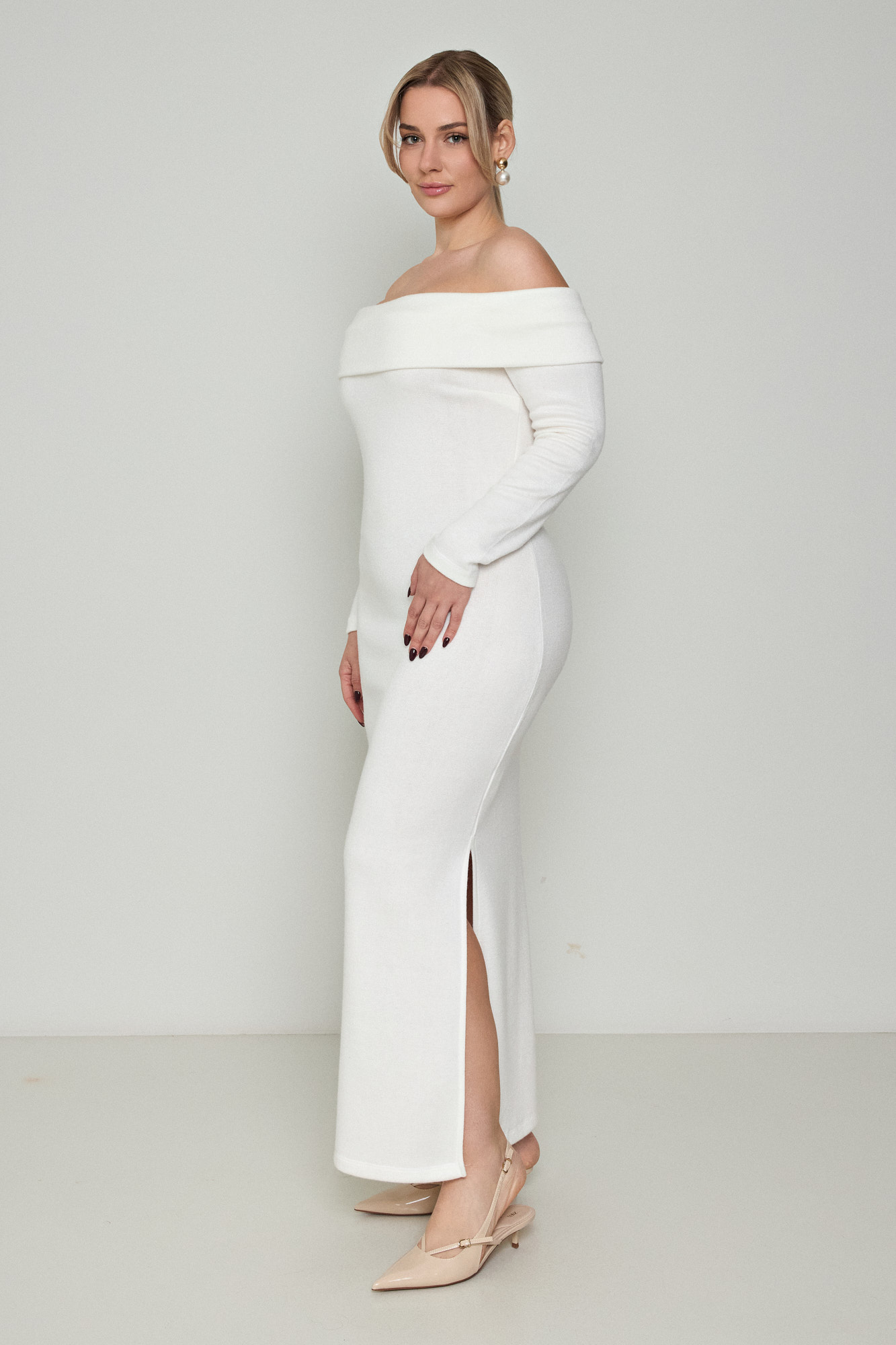 Εικόνα της Φόρεμα πλεκτό Off-Shoulder