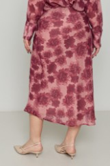 Picture of Printed satin midi skirt