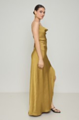 Picture of Backless draped satin dress
