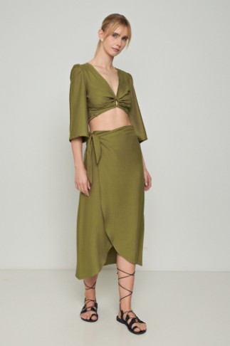 Εικόνα της Φούστα wrap με δέσιμο