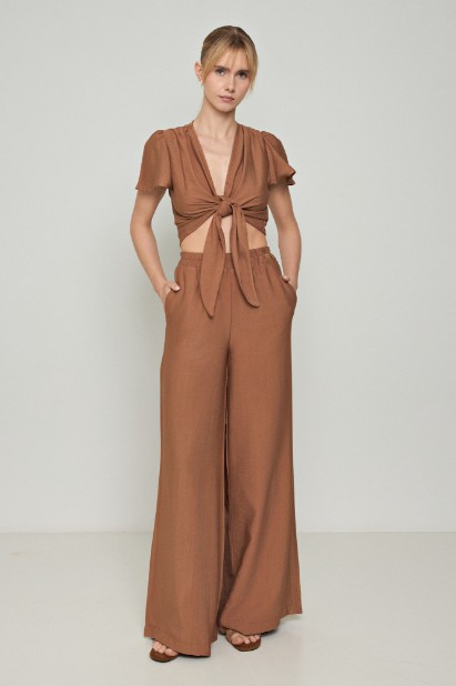 Picture of Short flared trousers with elastic