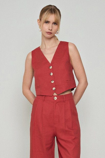 Picture of Basic linen waistcoat