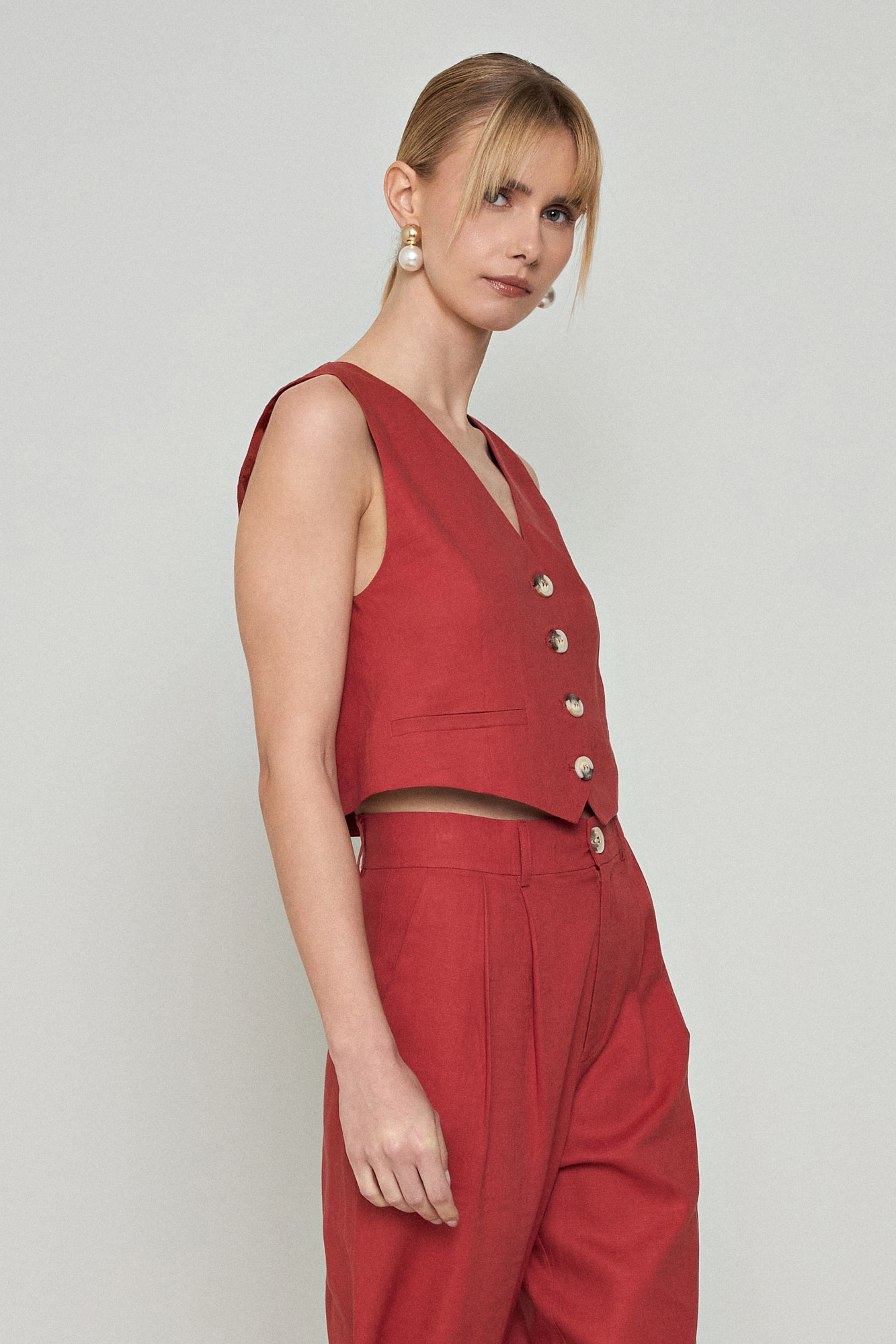 Picture of Basic linen waistcoat