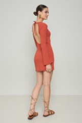 Picture of Mini backless dress with big sleeves